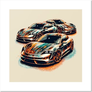 Porsche Taycan Posters and Art